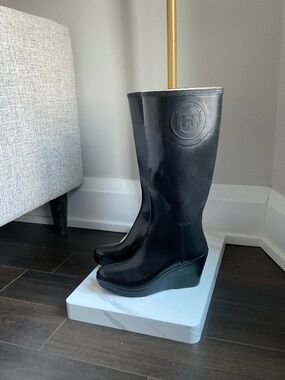 Hunter Champery Wedge Tall Rain Boots